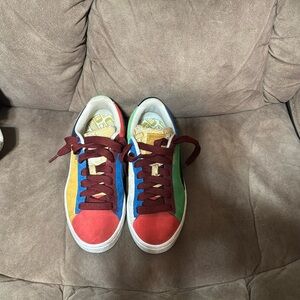Multi-color suede boys Pumas